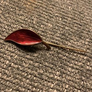 Vintage Norway David Anderson Sterling Leaf Pin